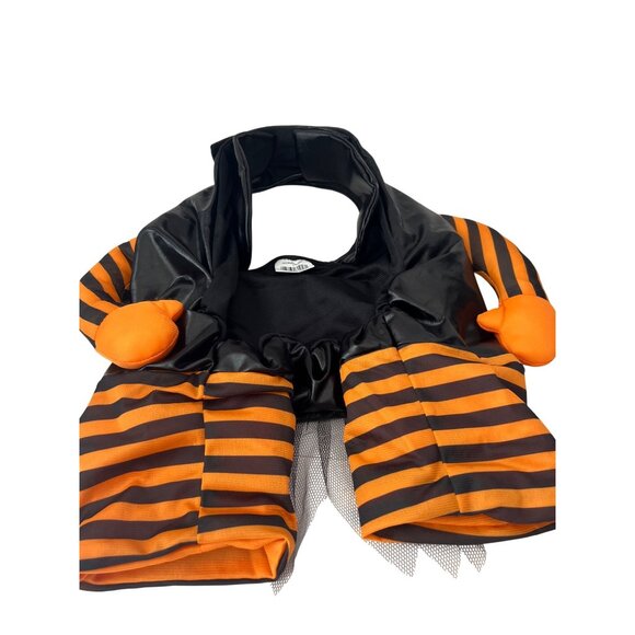 Hyde & EEK! Witch Pet Costume Size Medium Black/Orange Striped Pet Outfit - Picture 2 of 12
